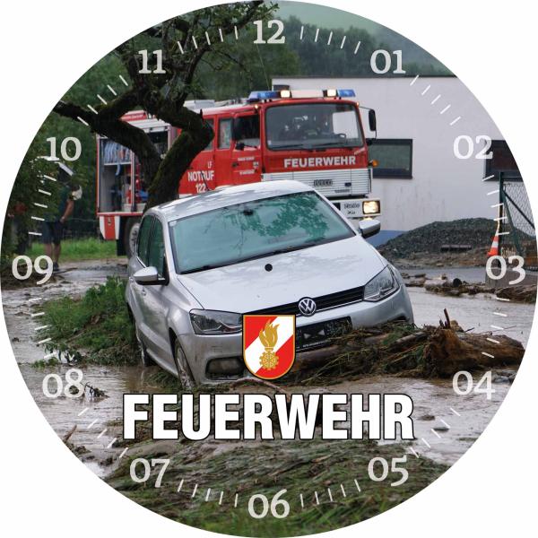Glasuhr FEUERWEHR 29cm - FW6